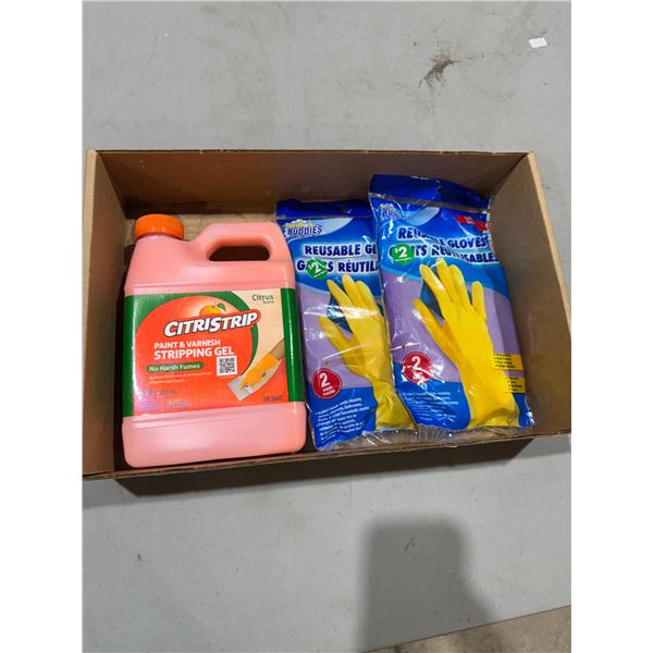 Paint and Varney, stripping gel and reusable glove gloves