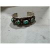 Image 1 : Navajo turquoise cuff bracelet marked on back