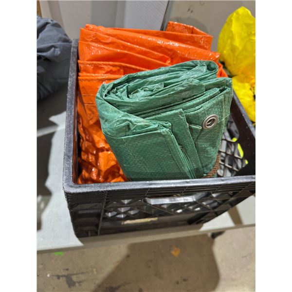Tarps and crate