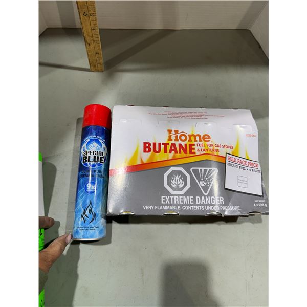 3 new cans of butane fuel for gas, stoves, and lanterns and other