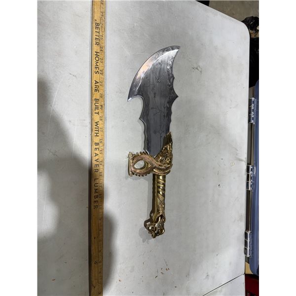 a replica of the Blades of Chaos from the God of Warvideo game this is heavy