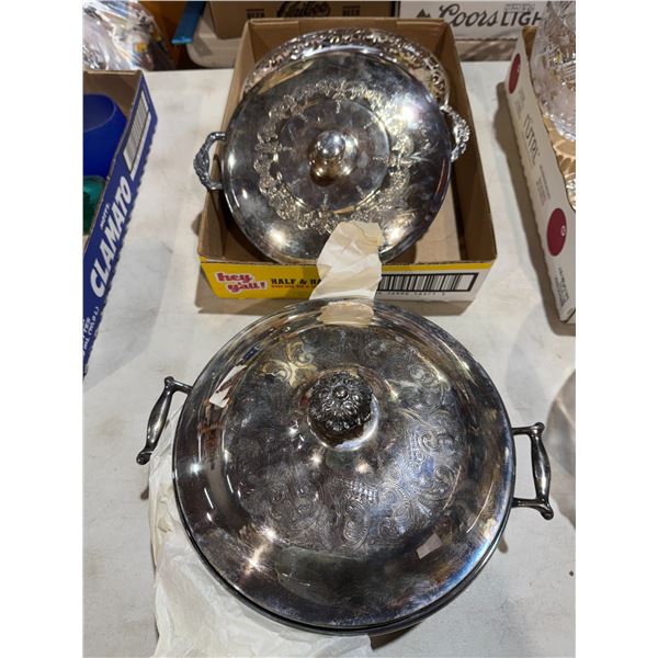 Silver plate, dishes