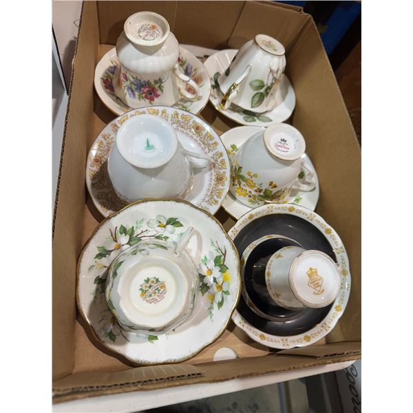 Assorted tea cups