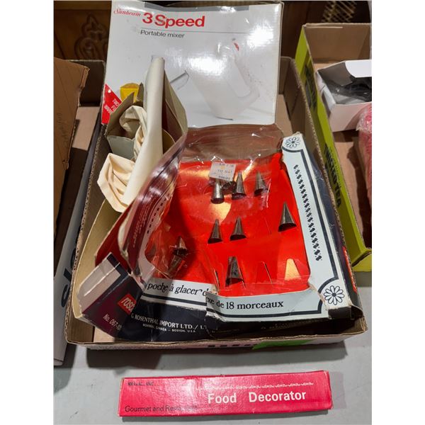 Baking decorating item and three speed mixer