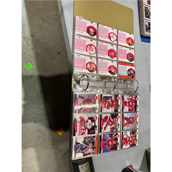 Hockey cards in binder