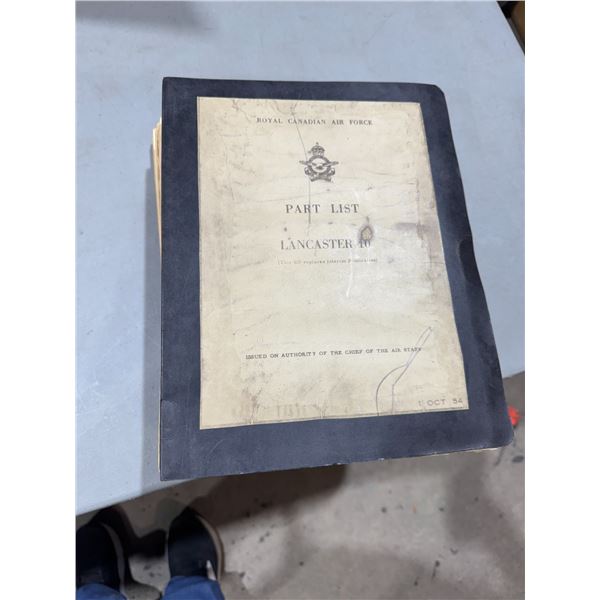 Parts list, Lancaster 10 Royal Canadian Air Force