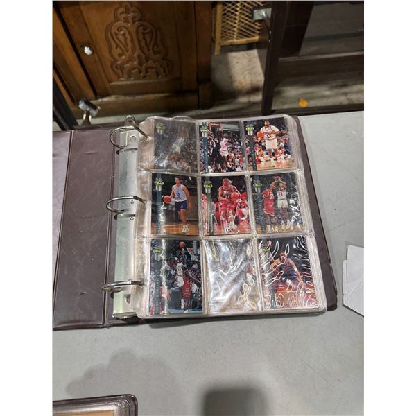 Binder of sports cards