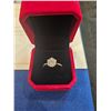 Image 2 : 3.00ct GRA Certified Moissanite brilliant cut cubic zirconia set in shanks Size 7 - Retail $1,800.00
