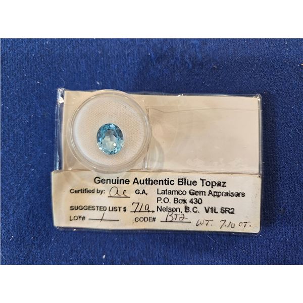 Genuince blue topaz - Suggested retail $710