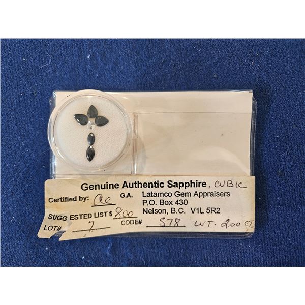 Genuince Sapphire - Suggested retail $800