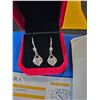 Image 2 : 2.00ct GRA Certified Moissanite tear drop earrings Retail$1,350
