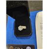 Image 2 : 5.00ct GRA Certified  moissanitering with 130 round cut cubic zirconia- size 7 Retail $3,260