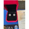Image 2 : 4.00ct GRA Certified Moissanite filagree basket head, screw back earrings Retail $2,250.00