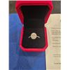 Image 2 : 1.00ct GRA Certified moissanite oval shaped halo ring Size 7.5 Retail $1,450.00