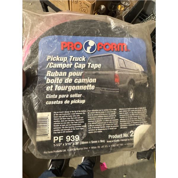 Pro-form pick up truck/camper cap tape