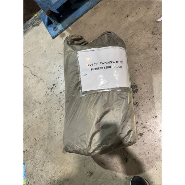 CVT 79 inch awning wall kit, pioneer series gray