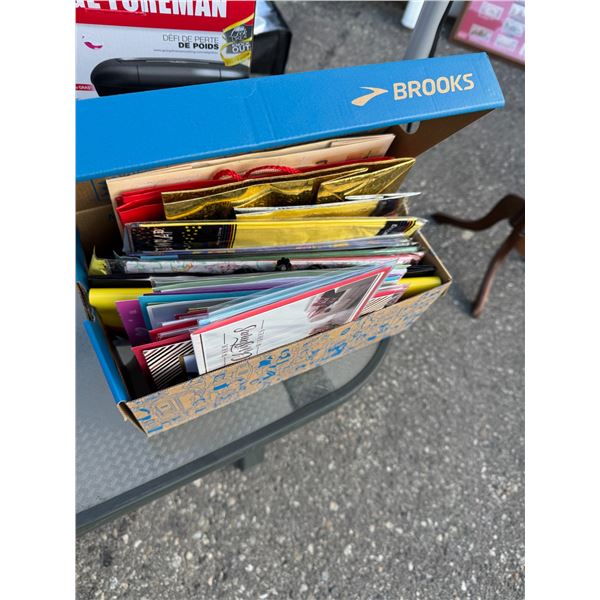 Gift cards and tissue paper, etc.