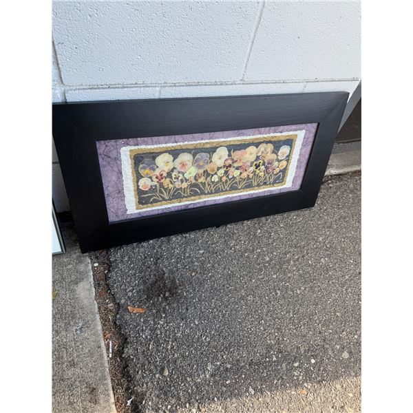 Pressed flowers while hanging