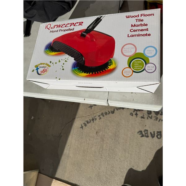 Hand propelled IQ sweeper