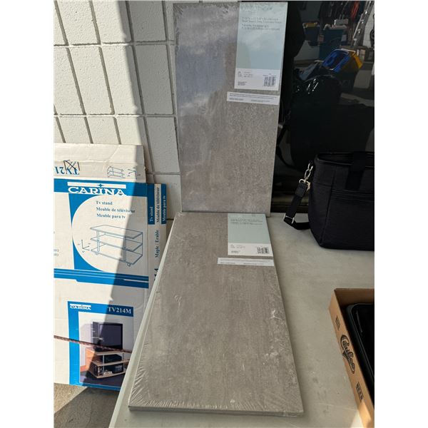 Shelf board grey concrete finish