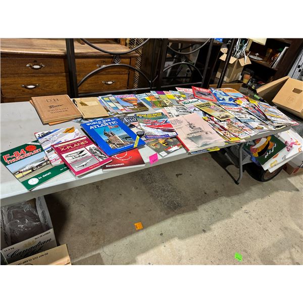 Aviation magazines, and books