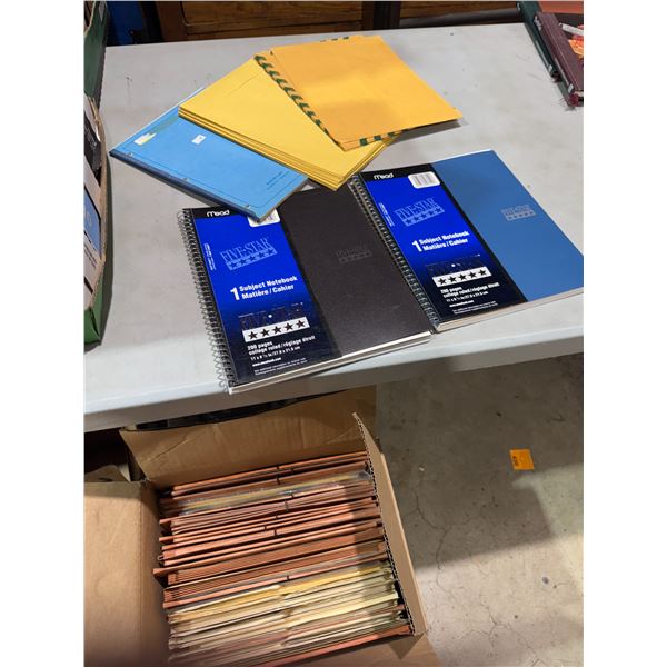 File folders envelopes ruled page