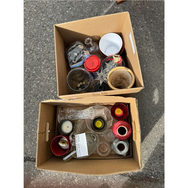 Candles and decor and vases