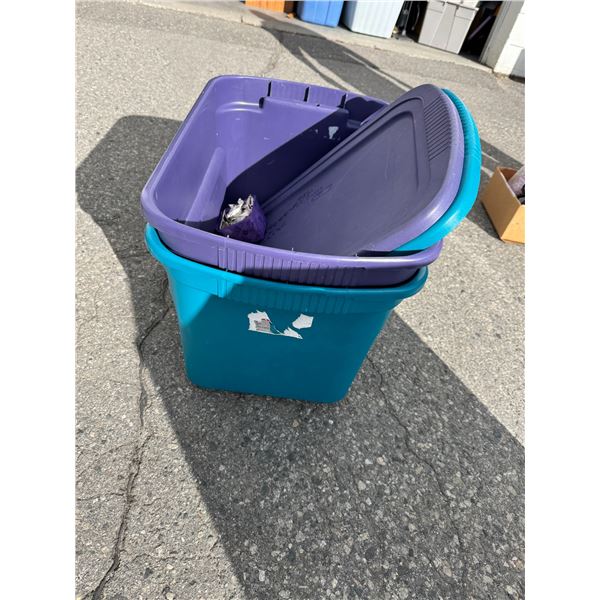 Bins with lids