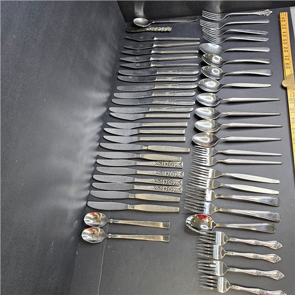 50pcs of stainless steel cutlery flatware jnives, forks &spoons