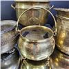 Image 3 : collection of brass planters bowls unpolished brass
