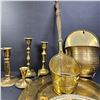 Image 2 : Collection of brass candle holders, plates & decor