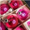 Image 5 : Vintage collection of PINK christmas ornament glass