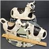 Image 7 : Collection of Dairy Cow Farm Creamer, Sugar, Butter Keeper
