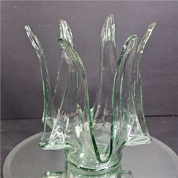 Artisan Made Glass Candle Holder Unique Large Design