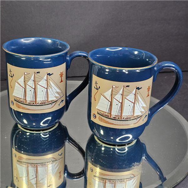2 Ortagiri Japan Nautical Marine Sailboat Mugs