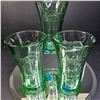 Image 2 : 3 Coca Cola Libbey Green Glass Mugs Large 6 inch