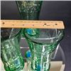 Image 4 : 3 Coca Cola Libbey Green Glass Mugs Large 6 inch