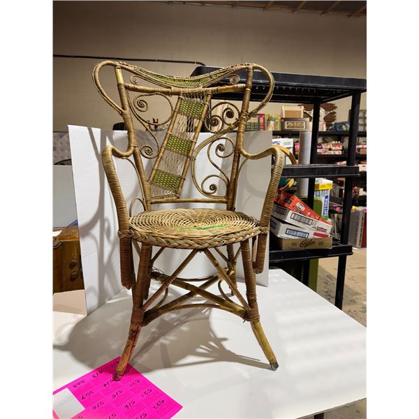 Antique French art, Nouveau wicker chair