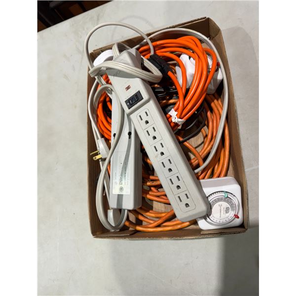 Extension cords, timers, and power bars