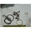 Image 1 : Assorted jewelry earrings are stamped 10 K one needs repair
