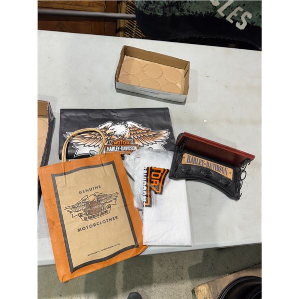 Harley bags and key holder