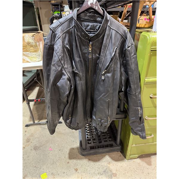 leather coat size 56