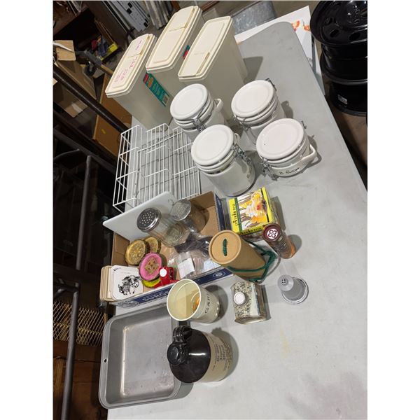 Canisters and other kitchen items