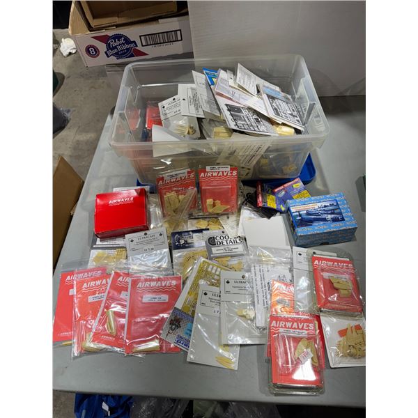 Assorted crafting airplane items