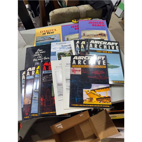 Aircraft archive books and other aviation and war books