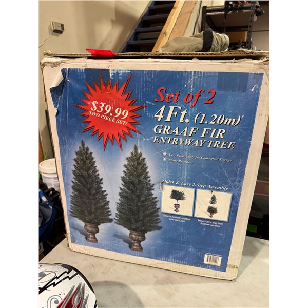 Set of 2. 4  foot entry, Trees
