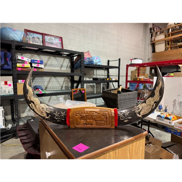 Carved horns