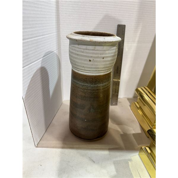 Signed pottery vase
