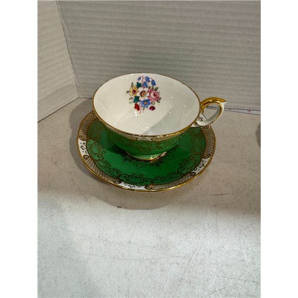 Staffordshire crown teacup and saucer