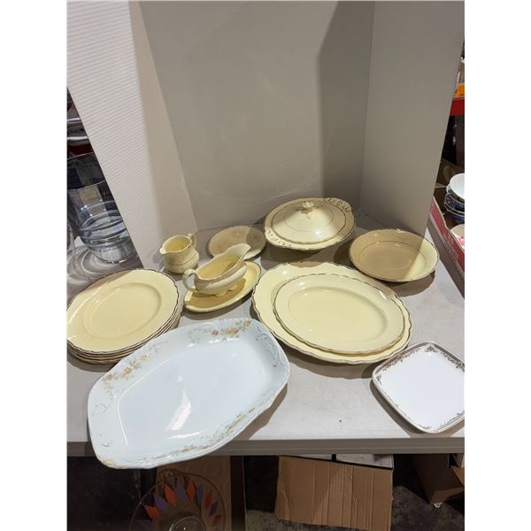 Assorted serving dishes